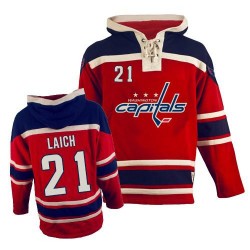 Brooks Laich Washington Capitals Premier Old Time Hockey Sawyer Hooded Sweatshirt Jersey (Red)