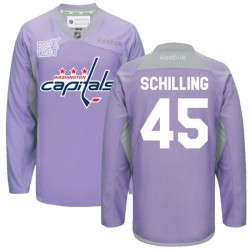 Cameron Schilling Washington Capitals Reebok Authentic 2016 Hockey Fights Cancer Practice Jersey (Purple)