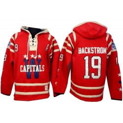 Nicklas Backstrom Washington Capitals Authentic Old Time Hockey 2015 Winter Classic Sawyer Hooded Sweatshirt Jersey (Red)
