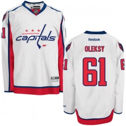 Steve Oleksy Washington Capitals Reebok Premier Away Jersey (White)