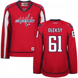 Steve Oleksy Washington Capitals Reebok Women's Authentic Home Jersey (Red)