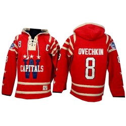 Alex Ovechkin Washington Capitals Premier Old Time Hockey 2015 Winter Classic Sawyer Hooded Sweatshirt Jersey (Red)