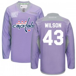 Tom Wilson Washington Capitals Reebok Authentic 2016 Hockey Fights Cancer Practice Jersey (Purple)