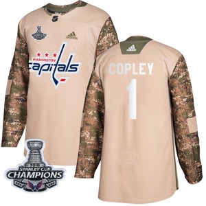 Pheonix Copley Washington Capitals Adidas Youth Authentic Veterans Day Practice 2018 Stanley Cup Champions Patch Jersey (Camo)