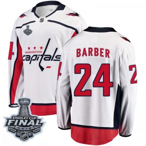 Riley Barber Washington Capitals Fanatics Branded Youth Breakaway Away 2018 Stanley Cup Final Patch Jersey (White)