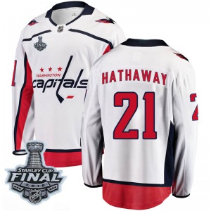 Garnet Hathaway Washington Capitals Fanatics Branded Youth Breakaway Away 2018 Stanley Cup Final Patch Jersey (White)