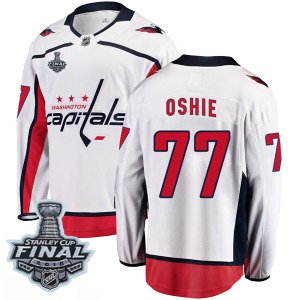 T.J. Oshie Washington Capitals Fanatics Branded Youth Breakaway Away 2018 Stanley Cup Final Patch Jersey (White)