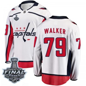 Nathan Walker Washington Capitals Fanatics Branded Youth Breakaway Away 2018 Stanley Cup Final Patch Jersey (White)