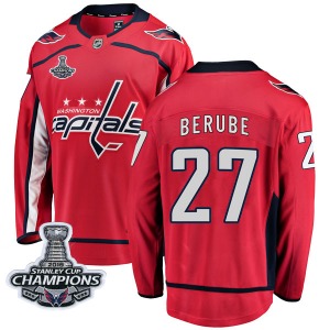 Craig Berube Washington Capitals Fanatics Branded Youth Breakaway Home 2018 Stanley Cup Champions Patch Jersey (Red)