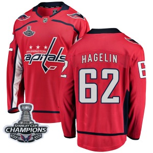 Carl Hagelin Washington Capitals Fanatics Branded Youth Breakaway Home 2018 Stanley Cup Champions Patch Jersey (Red)