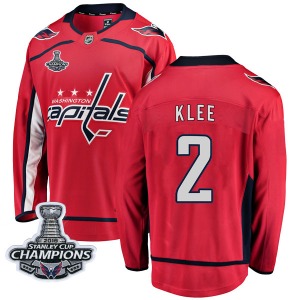 Ken Klee Washington Capitals Fanatics Branded Youth Breakaway Home 2018 Stanley Cup Champions Patch Jersey (Red)