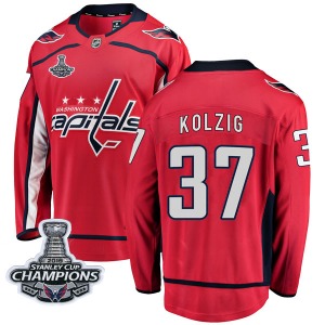Olaf Kolzig Washington Capitals Fanatics Branded Youth Breakaway Home 2018 Stanley Cup Champions Patch Jersey (Red)