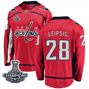 Brendan Leipsic Washington Capitals Fanatics Branded Youth Breakaway Home 2018 Stanley Cup Champions Patch Jersey (Red)