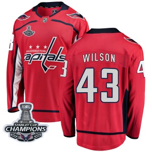 Tom Wilson Washington Capitals Fanatics Branded Youth Breakaway Home 2018 Stanley Cup Champions Patch Jersey (Red)