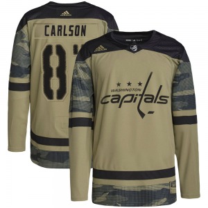 Adam Carlson Washington Capitals Adidas Authentic Military Appreciation Practice Jersey (Camo)