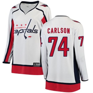 John Carlson Washington Capitals Fanatics Branded Women's Breakaway Away Jersey (White)