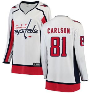 Adam Carlson Washington Capitals Fanatics Branded Women's Breakaway Away Jersey (White)