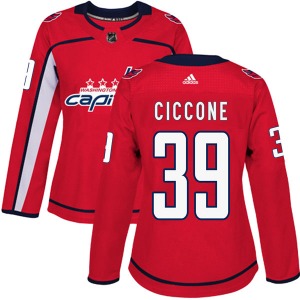 Enrico Ciccone Washington Capitals Adidas Women's Authentic Home Jersey (Red)