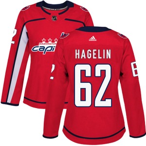 Carl Hagelin Washington Capitals Adidas Women's Authentic Home Jersey (Red)
