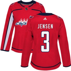 Nick Jensen Washington Capitals Adidas Women's Authentic Home Jersey (Red)