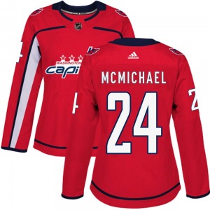 Connor McMichael Washington Capitals Adidas Women's Authentic Home Jersey (Red)