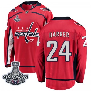 Riley Barber Washington Capitals Fanatics Branded Breakaway Home 2018 Stanley Cup Champions Patch Jersey (Red)