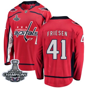 Jeff Friesen Washington Capitals Fanatics Branded Breakaway Home 2018 Stanley Cup Champions Patch Jersey (Red)