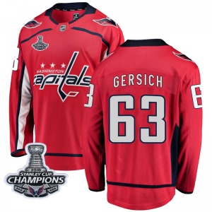 Shane Gersich Washington Capitals Fanatics Branded Breakaway Home 2018 Stanley Cup Champions Patch Jersey (Red)