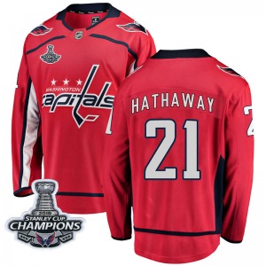 Garnet Hathaway Washington Capitals Fanatics Branded Breakaway Home 2018 Stanley Cup Champions Patch Jersey (Red)