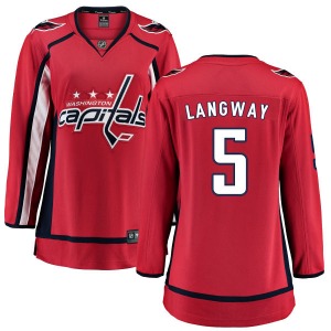 Rod Langway Washington Capitals Fanatics Branded Women's Breakaway Home Jersey (Red)