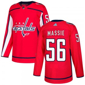 Jake Massie Washington Capitals Adidas Youth Authentic Home Jersey (Red)