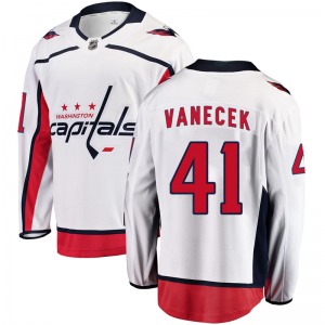 Vitek Vanecek Washington Capitals Fanatics Branded Breakaway Away Jersey (White)