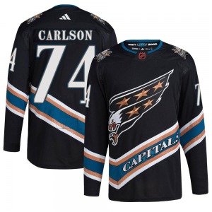 John Carlson Washington Capitals Adidas Authentic Reverse Retro 2.0 Jersey (Black)