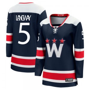 Rod Langway Washington Capitals Fanatics Branded Women's Premier zied Breakaway 2020/21 Alternate Jersey (Navy)