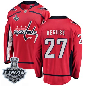 Craig Berube Washington Capitals Fanatics Branded Breakaway Home 2018 Stanley Cup Final Patch Jersey (Red)