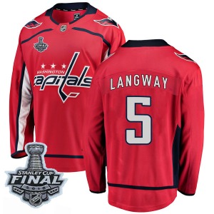 Rod Langway Washington Capitals Fanatics Branded Youth Breakaway Home 2018 Stanley Cup Final Patch Jersey (Red)