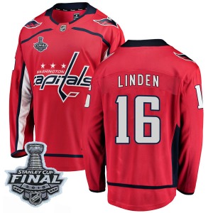 Trevor Linden Washington Capitals Fanatics Branded Youth Breakaway Home 2018 Stanley Cup Final Patch Jersey (Red)