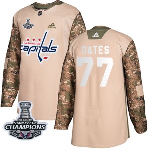 Adam Oates Washington Capitals Adidas Authentic Veterans Day Practice 2018 Stanley Cup Champions Patch Jersey (Camo)