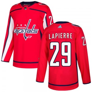 Hendrix Lapierre Washington Capitals Adidas Authentic Home Jersey (Red)