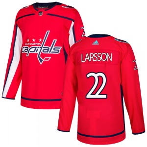 Johan Larsson Washington Capitals Adidas Authentic Home Jersey (Red)