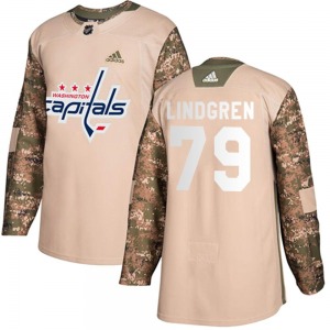 Charlie Lindgren Washington Capitals Adidas Youth Authentic Veterans Day Practice Jersey (Camo)