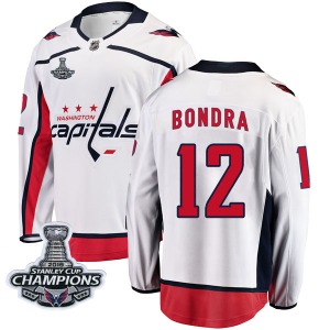 Peter Bondra Washington Capitals Fanatics Branded Breakaway Away 2018 Stanley Cup Champions Patch Jersey (White)