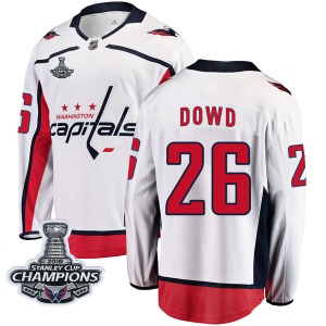 Nic Dowd Washington Capitals Fanatics Branded Breakaway Away 2018 Stanley Cup Champions Patch Jersey (White)