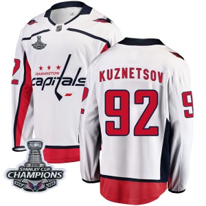 Evgeny Kuznetsov Washington Capitals Fanatics Branded Breakaway Away 2018 Stanley Cup Champions Patch Jersey (White)