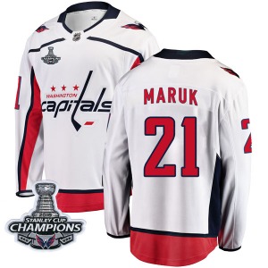 Dennis Maruk Washington Capitals Fanatics Branded Breakaway Away 2018 Stanley Cup Champions Patch Jersey (White)