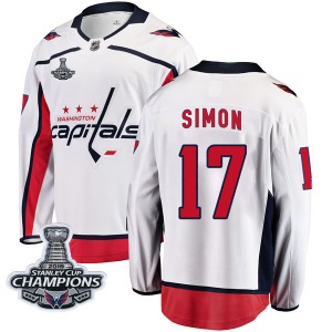 Chris Simon Washington Capitals Fanatics Branded Breakaway Away 2018 Stanley Cup Champions Patch Jersey (White)