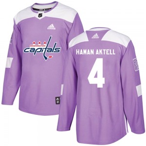 Hardy Haman Aktell Washington Capitals Adidas Authentic Fights Cancer Practice Jersey (Purple)