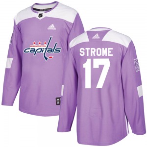 Dylan Strome Washington Capitals Adidas Authentic Fights Cancer Practice Jersey (Purple)