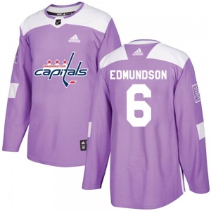 Joel Edmundson Washington Capitals Adidas Youth Authentic Fights Cancer Practice Jersey (Purple)
