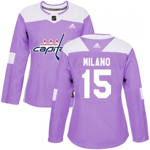 Sonny Milano Washington Capitals Adidas Women's Authentic Fights Cancer Practice Jersey (Purple)